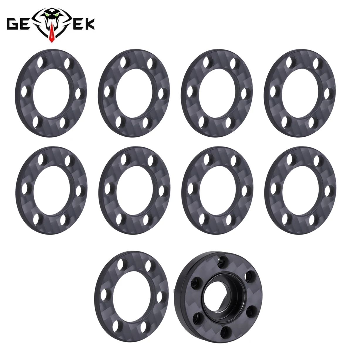 4/8Pcs Carbon Fiber Wheel Hex Hub Extension Adapter Offset Spacer Thickness 2mm for 1.9