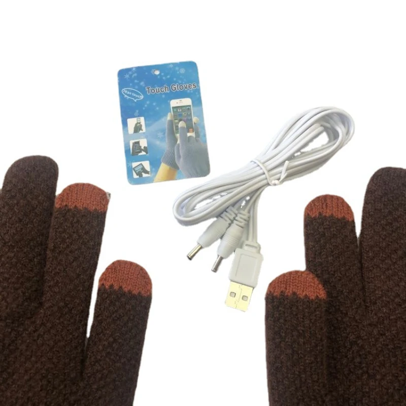 Gants thermiques chauds USB pour hommes, 5 mains, écran tactile, chauffage électrique, SHIize, garder pendant la conduite en plein air, métropolitain, hiver