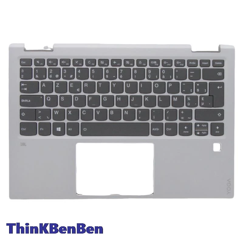 

BE Belgian Silver Keyboard Upper Case Palmrest Shell Cover For Lenovo Ideapad Yoga 720 13 13IKB 5CB0N67885