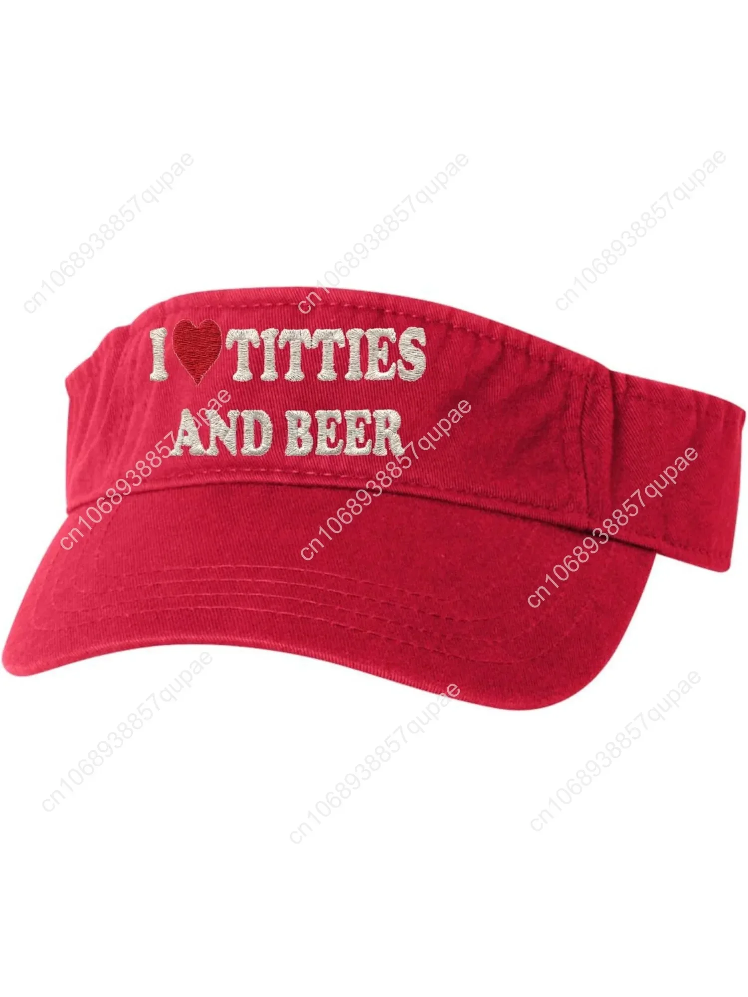

Go All Out Adult I Love Titties & Beer Embroidered Visor Dad Hat