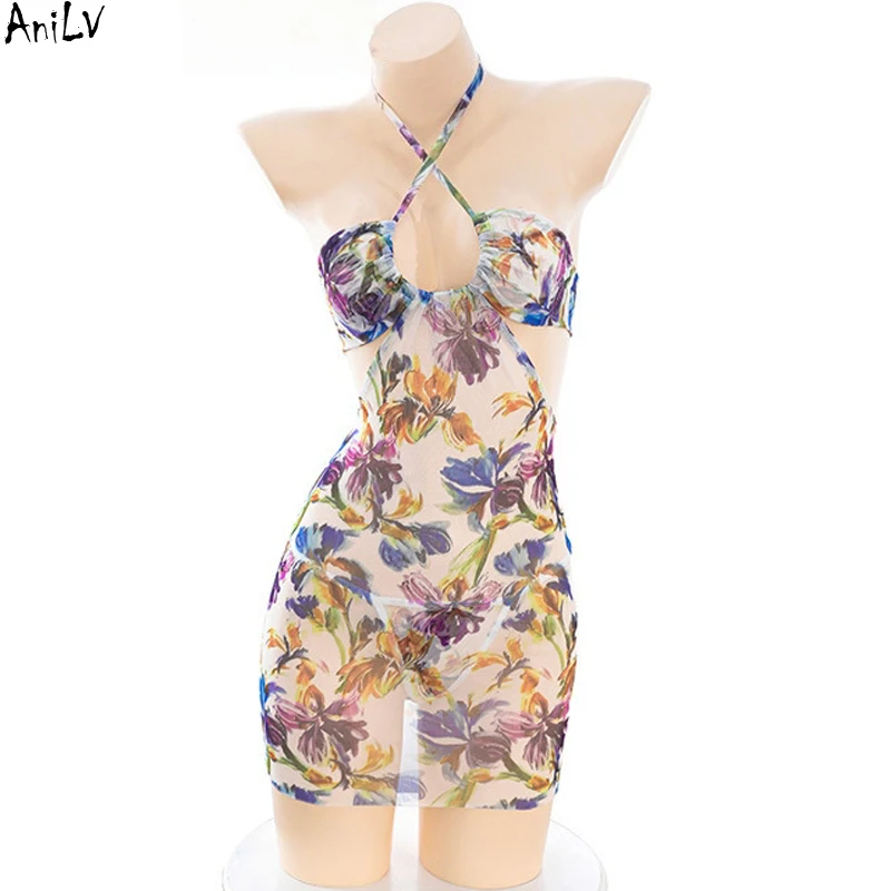 

AniLV Flower Fairy Princess Vacation Seaside Sexy Lingerie Outfit Pajamas Erotic Costumes Cosplay