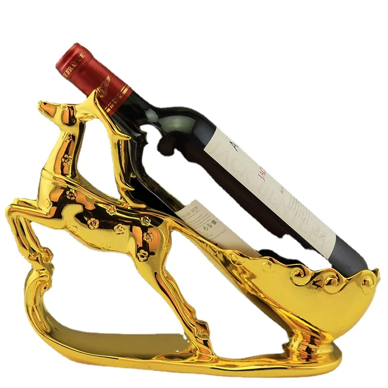 

European modern Modern living room TV cabinet decoration wine cabinet sika deer wine holder Home decoration