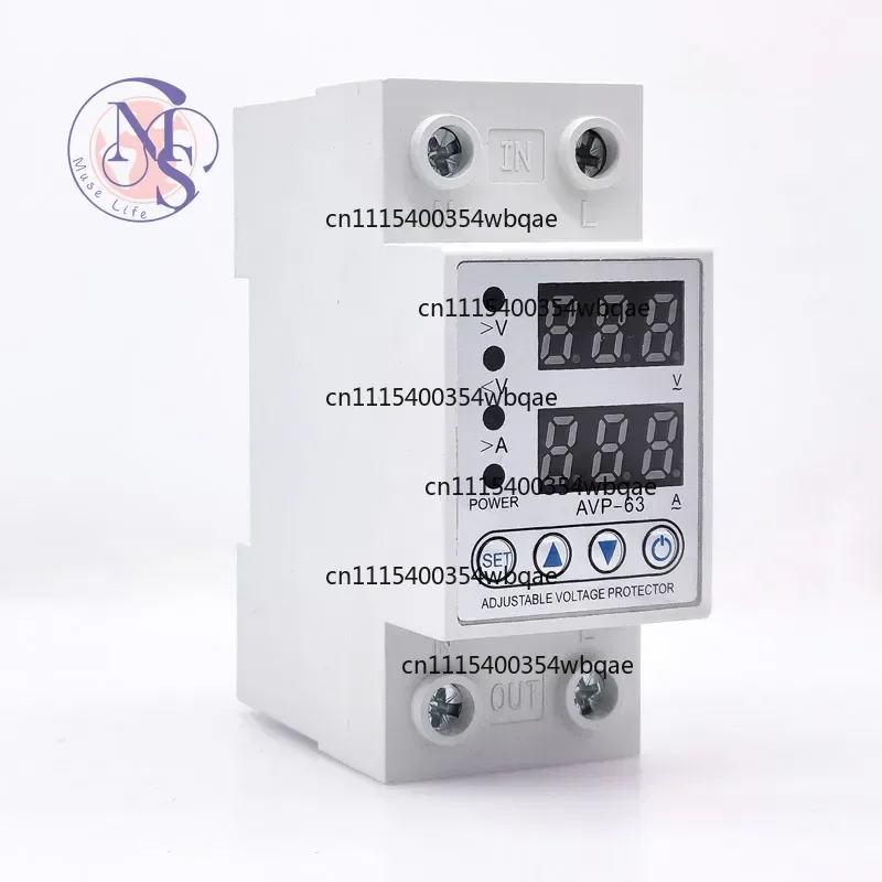 ZOCI-230V Dual Digital Display Protection Relay, Adjustable Over Under Voltage Over Current Protector 40A 63A