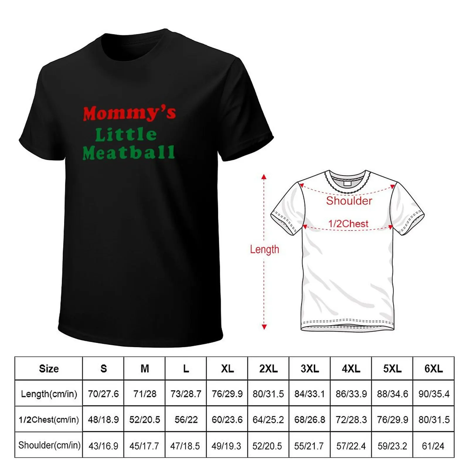 Mommy's Little Meatball T-Shirt Basic Lightweight Short Sleeve Tee