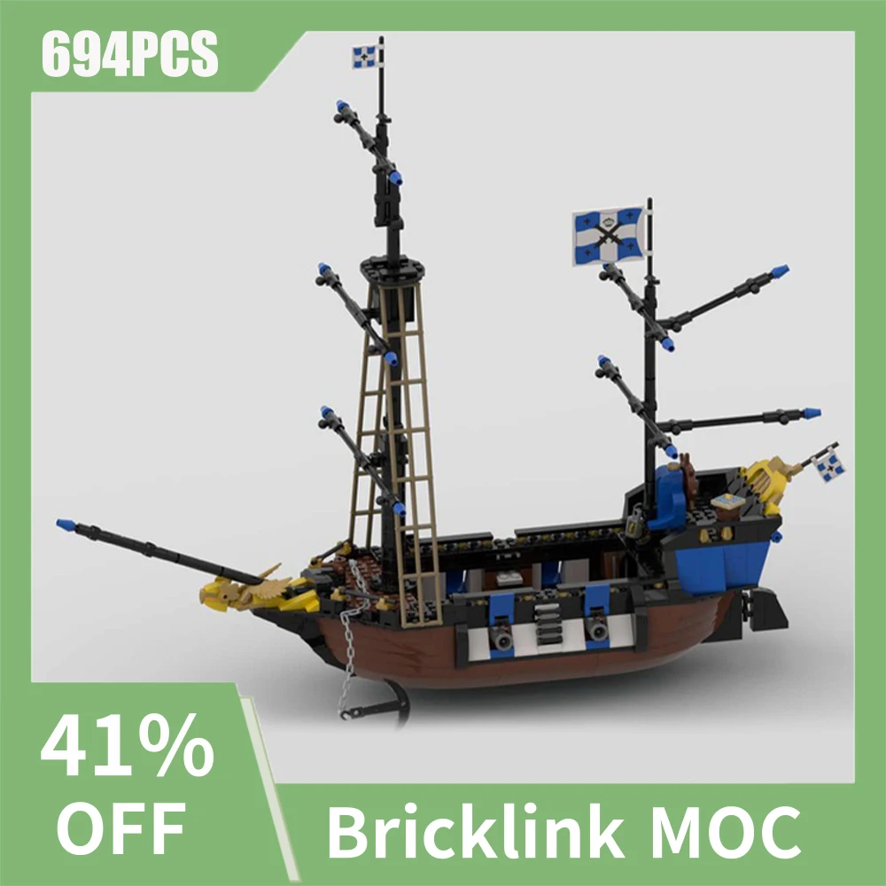 694PCS medieval Pirate Series Modular Caribbean Clipper v2.0 Model DIY creative ideas childrenToy Gift building blocks MOC-6274