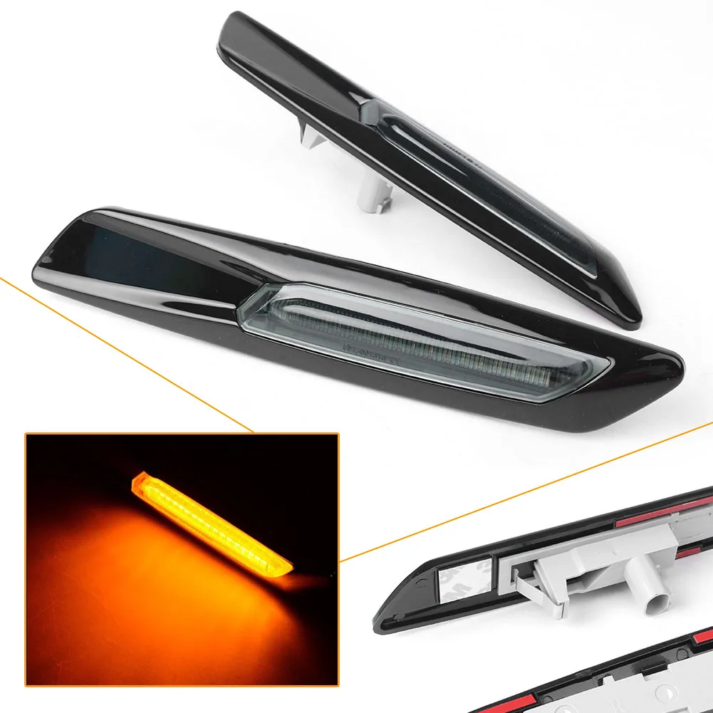 2x LED Fender Side Marker Turn Signal Light Lamp For BMW 1 3 5 series E81 E87 E82 E88 E90 E91 E92 E93 E61 Lighting Accessories