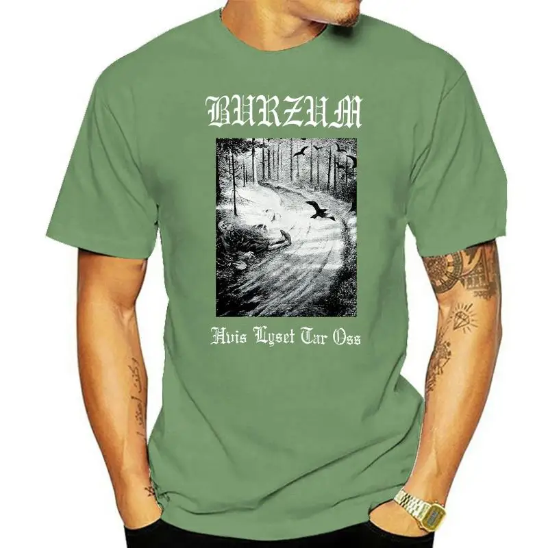 O Neck Hipster Tshirts Burzum Hvis Lyset Tar Otshirt Black Short Sleeve Men'S T Shirt 031904