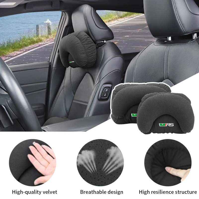 

Car Seat Head Support Lumbar Cushion Headrest Neck Pillow For Skoda Octavia 1 2 3 4 PRO VRS Kodiaq Elroq Kylaq Kamiq Enyaq