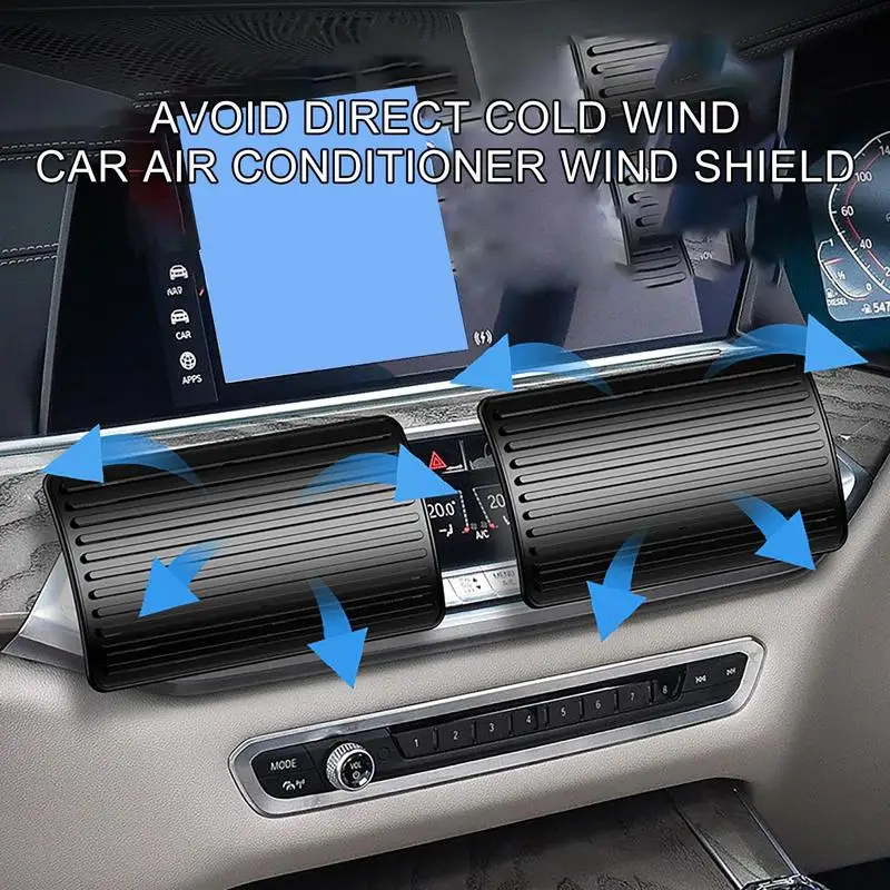 

Car Air Outlet Deflector Air Vent Deflector Wind Cover For Car 2 Pieces Baffle Redirector Easy Install With Clip For Truck Sedan