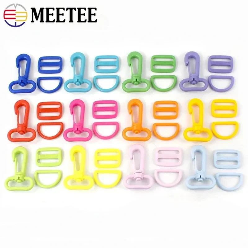 

2/5/10Sets Plastic Buckles 20/25mm Trigger Lobster Clasp D Ring Hook Tri-Glider Slider Buckle Webbing Strap Combination Fastener