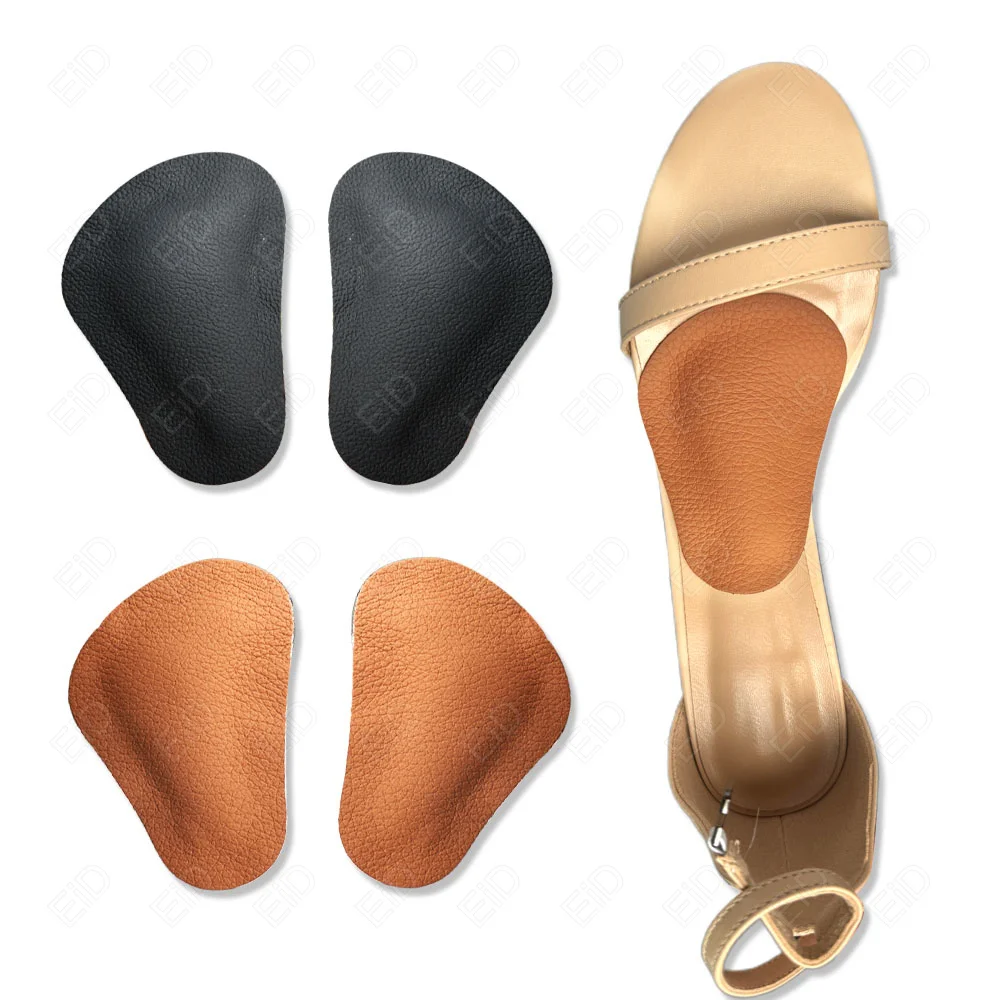Cowhide Orthotic Insole Flat Foot Arch Support Insoles Women Men Half Shoe Pads Feet Care Accessories Orthopedic Shoes Insoles