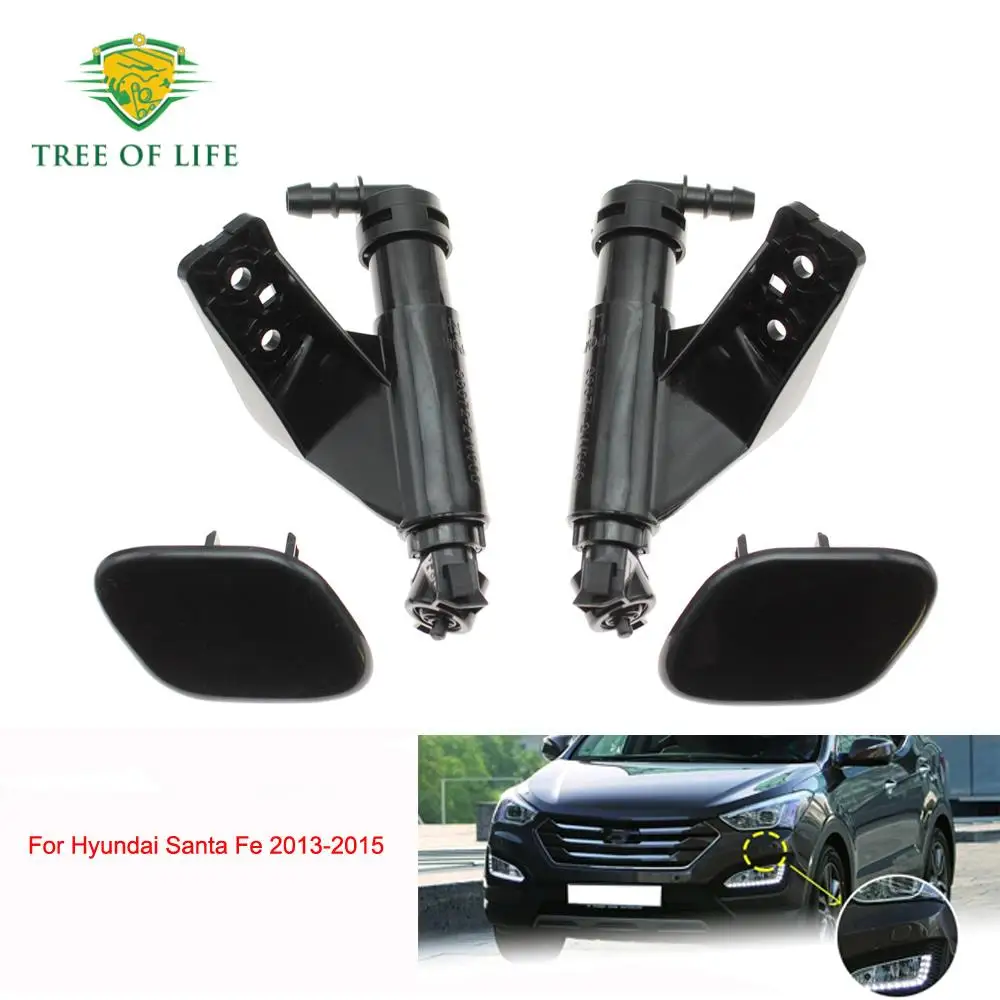 

For Hyundai Santa Fe 2013 2014 2015 2016 Front Bumper HeadLight HeadLamp Washer Spray Nozzle Cleaning Pump Actuator Cover Cap