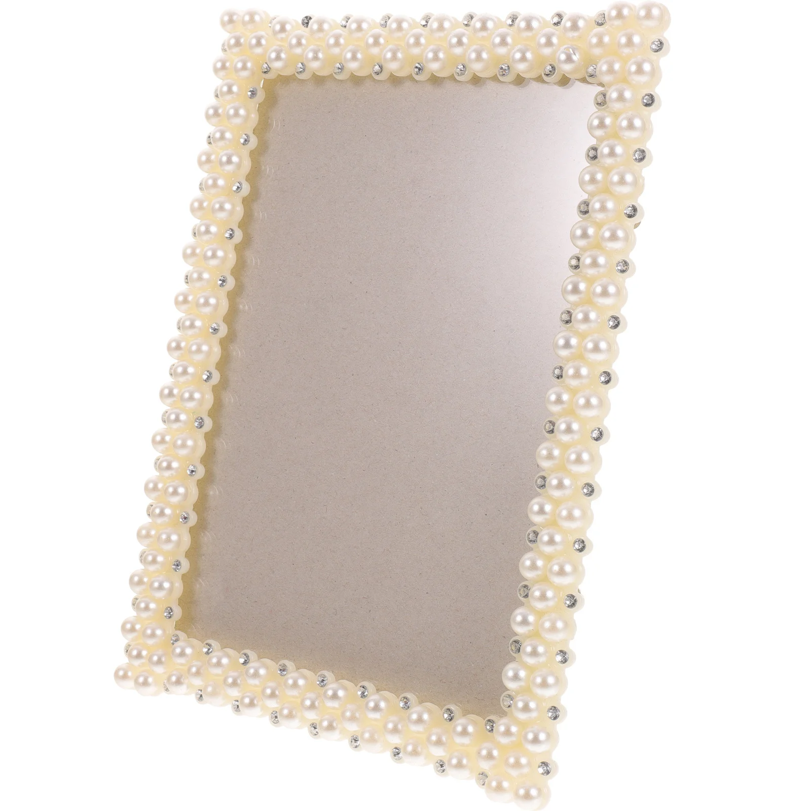 

Pearl Picture Frame Wedding Tabletop Photo Holder Stable Bottom Retro Design Premium Resin Material Suitable for Home Office