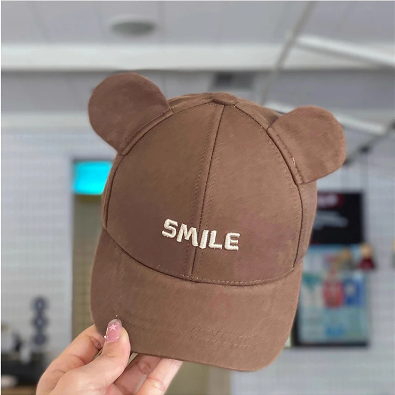 Luxury Little Letter Bear Children Baseball Cap Girls Boy Hats Kid Summer Outdoors Sunscreen Hats Fashion Child Gifts