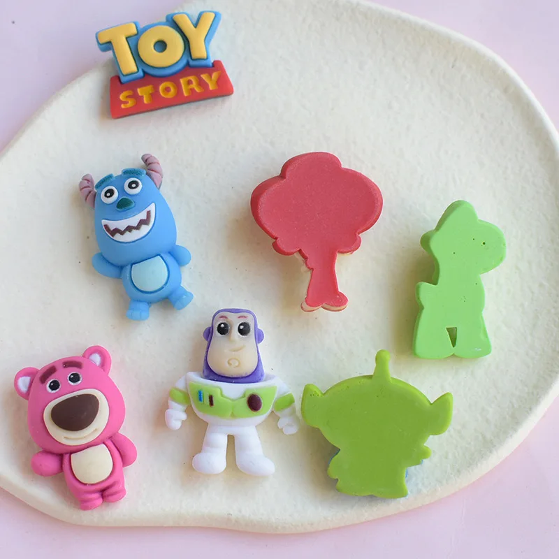 10 Pcs New Cartoon Animal Big Eyed Monster Little Bear Series Flat Back Resin Scrapbooking DIY Jewelry Hairpin Craft Decoration