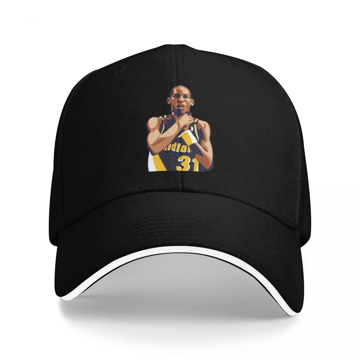 

Reggie Miller Choke Large Print Qiangy Baseball Cap Christmas Hat men's big size hat Horse Hat Caps Male Women's
