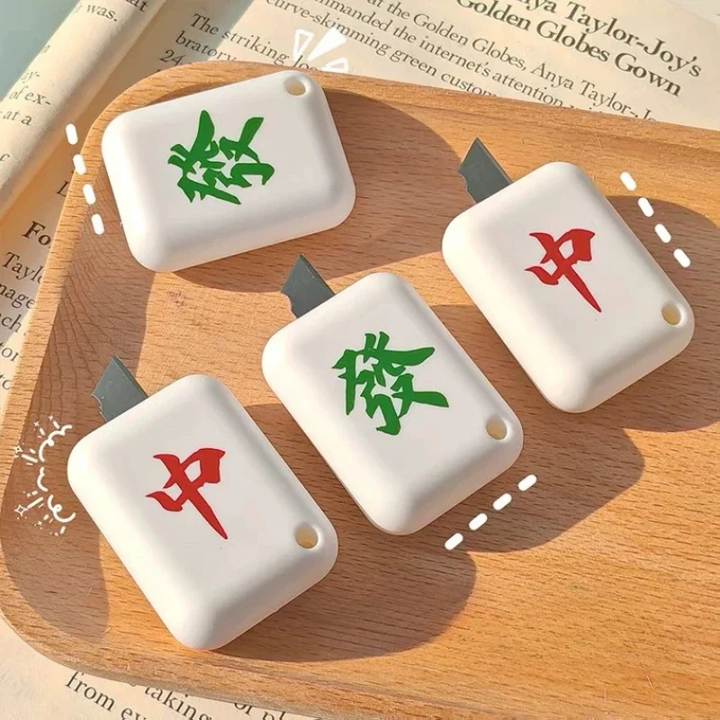 Mini Portable Craft Knife Set CuteUtility Cutter for Unboxing Journaling Safety Blades Chinese Mahjong Envelope Opener Gift