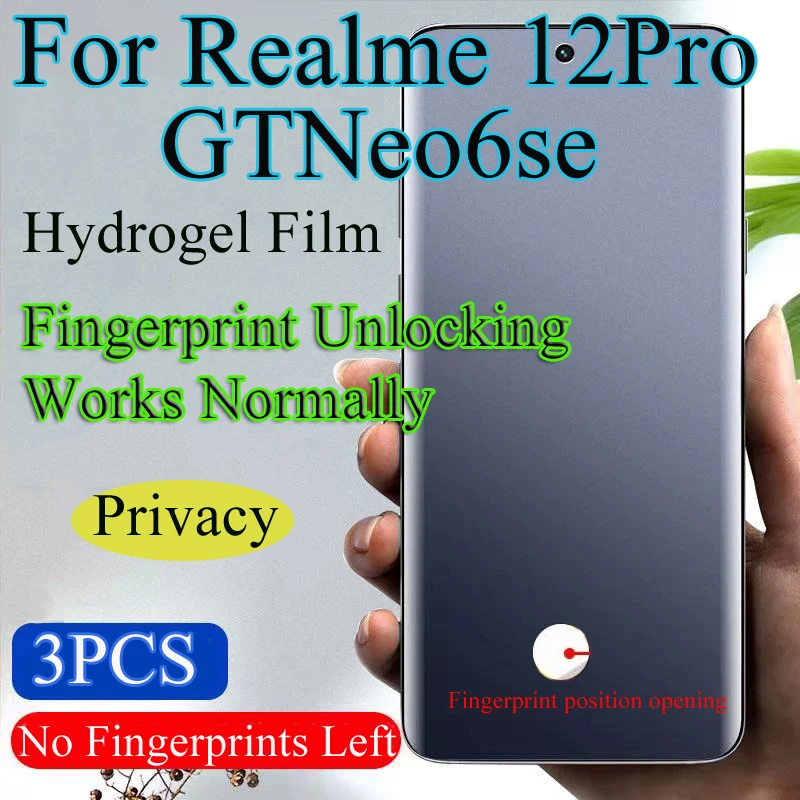 

Гидрогелевая защитная пленка RealmeGTNeo6se для Realme 12Pro + 11Pro + GT5Pro