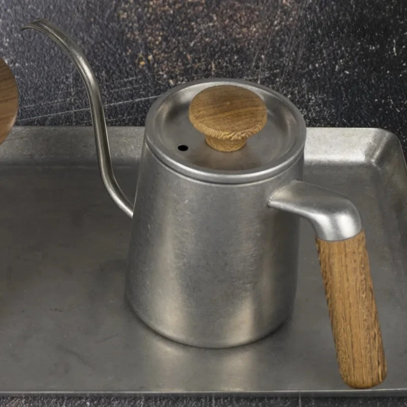 Outdoor Portable Pour Over Coffee Pot Airflow Design Long Spout Flow Control Lidded Brewer