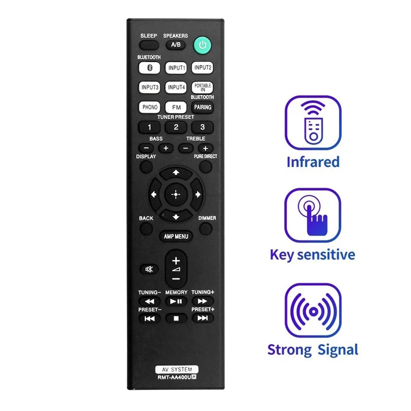 N36R_DURABLE RMT-AA400U Remote Control for Sony Stereo Receiver STR-DH190 STRDH190