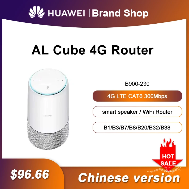 

Original Huawei AI Cube B900-230 Router Modem 4G WiFi Sim Card 300Mbps Extender Signal Booster For Alexa Enabled Smart Speaker