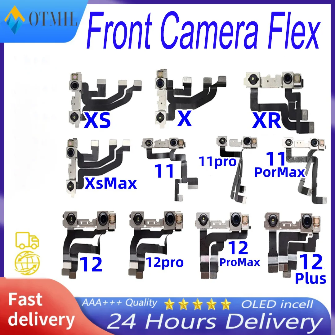 AAAA++++  Front Camera Flex Cable for iPhone XS Max Facing Small Cam Light Promixity Sensor Replacement Parts for iPhone X XR