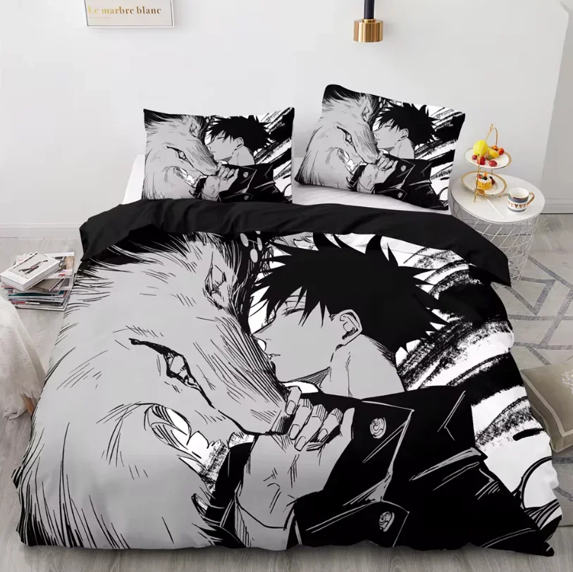 3D Anime Jujutsu Kaisen Satoru Gojo Christmas Gift King Twin Double Child Bedding Set Microfiber or Polyester Duvet Cover Set