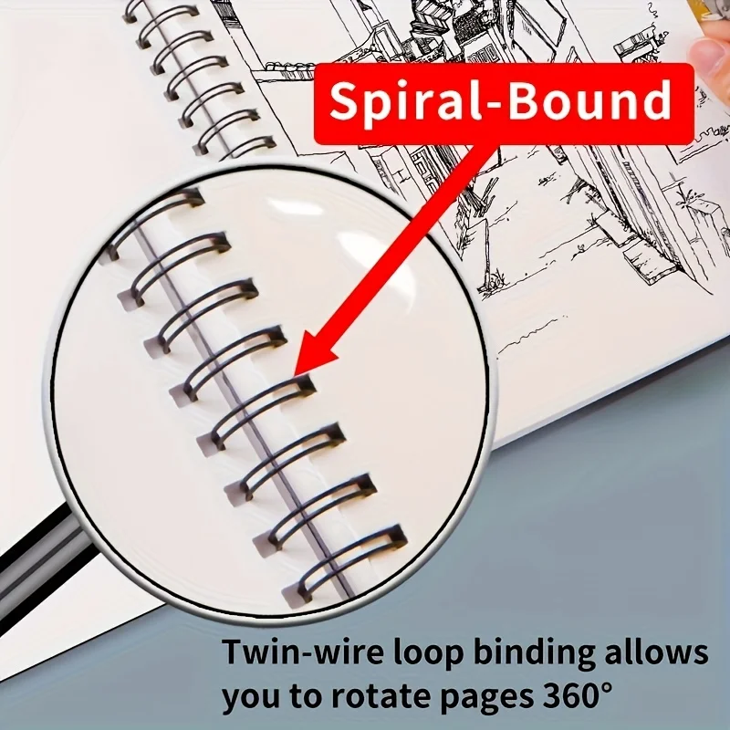 Книга для рисования Мари, 30 листов, 98 фунтов/160 гSM, блокноты для рисования и письма, в спиральном переплете с твердой обложкой, альбом для рисования для взрослых