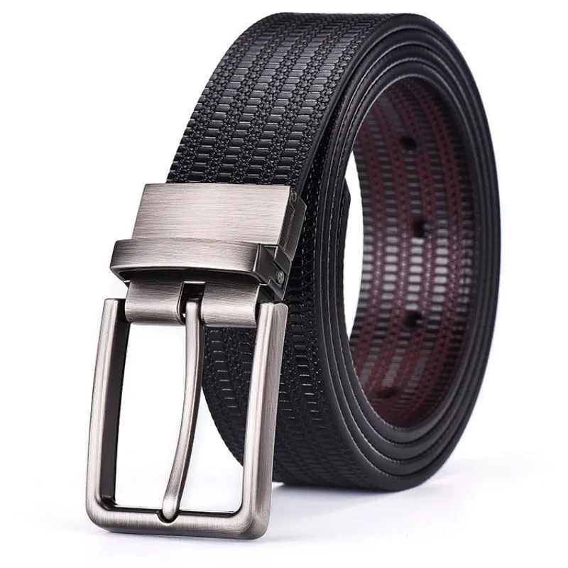 men fashion original leather belts rotating pin buckle belt business wedding dress brand designer strapon gentleman waistband