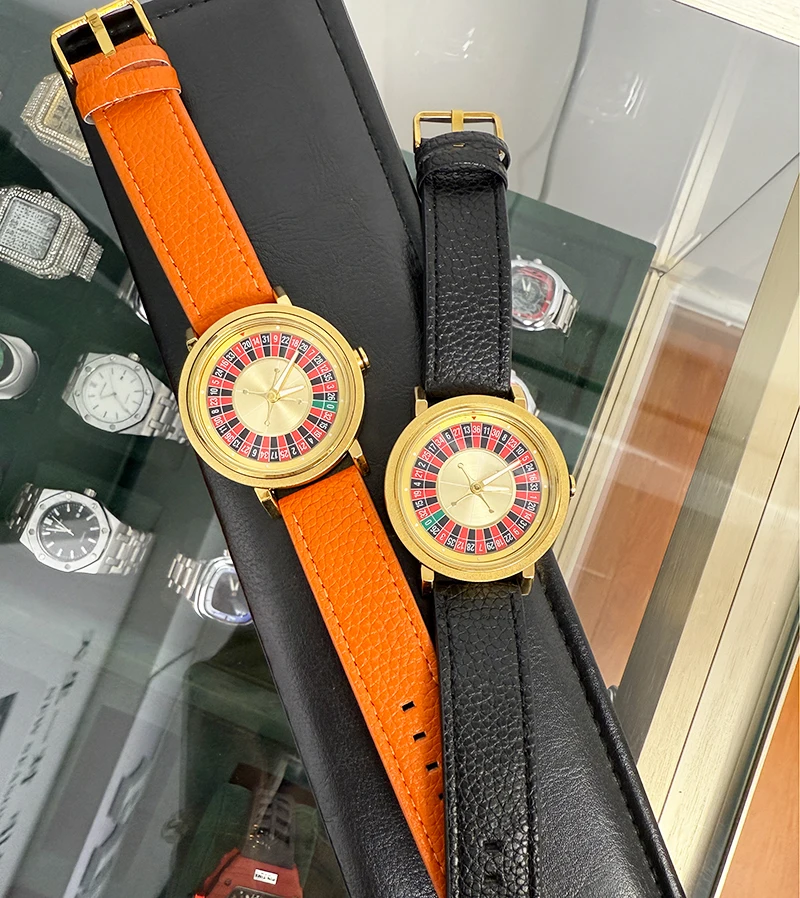 Relogio Masculino Rotating Rou - Leather Watch Band Men review and price