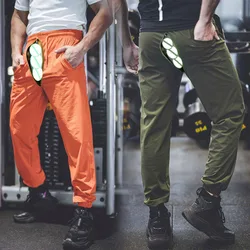 Open Crotch Outdoor Sex Men's Athletic Joggers Stretch Sweatpants with Pockets Running Sport Workout Gym Track Golf Pants Male