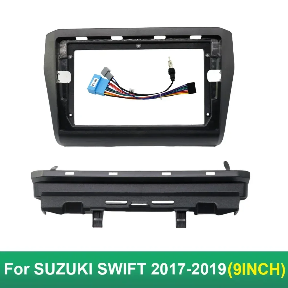 Double Din 9 Inch Car Radio Installation DVD GPS Mp5 Plastic Fascia Panel Frame For 2017-2019 SUZUKI SWIFT