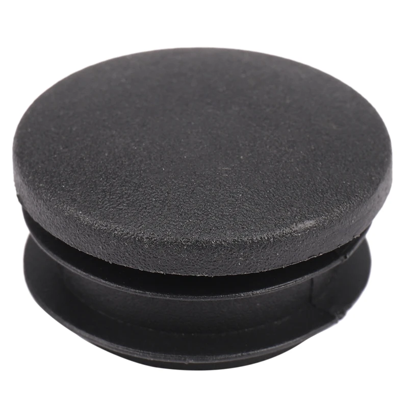 Black Plastic 35mm Dia Blanking End Caps Round Tube Insert 5 Pcs