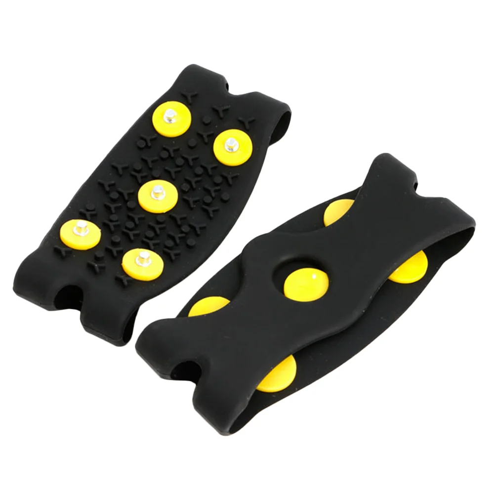 2 juegos de Crampones antideslizantes, accesorios para zapatos, Clips con puntas, cubierta antideslizante Simple, pinzas para hielo para escalada en campo nevado, pinchos