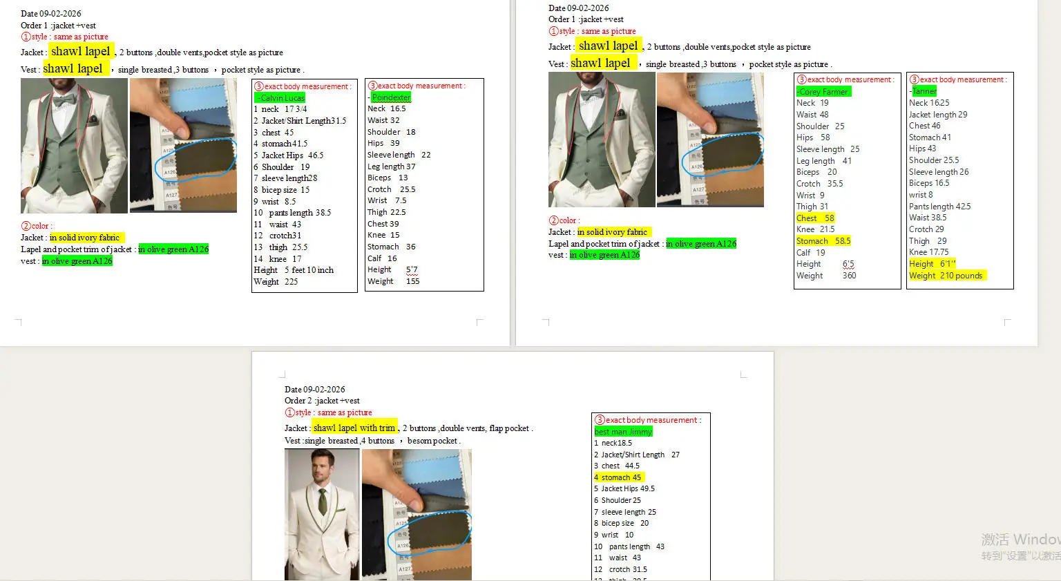 

Gwenhwyfar 2026 Remaking suits for certain customers