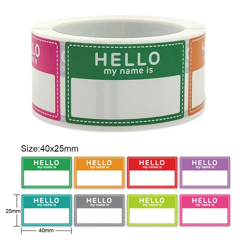 Handwritten name stickers student name tag sticky notes water cup refrigerator food classification stickers