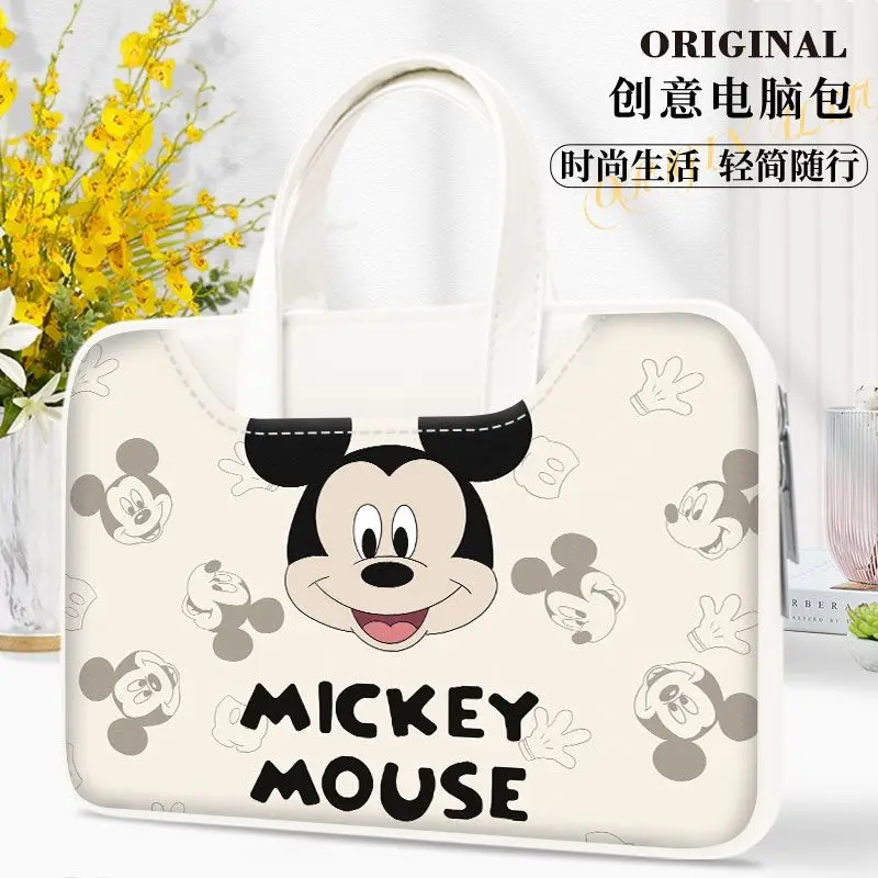 New Disney Stitch Mickey PU computer bag women\'s portable suitable notebook Apple macbook pro 15.6 inch 14 inch 16 holiday gift