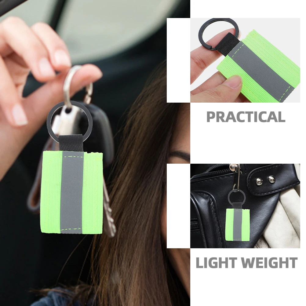

8pcs Reflective Tags High Visibility Safety Gear Kids Halloween Gifts Backpack Accessories Warning Keychain