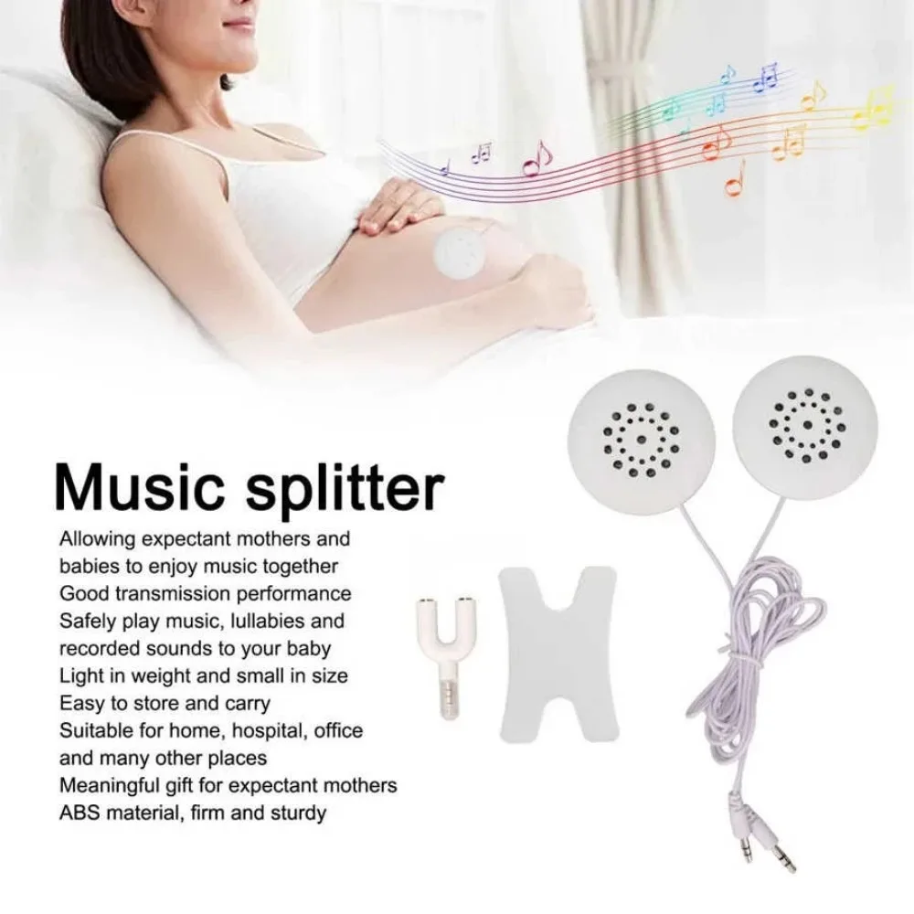 

Prenatal Belly Speakers Baby Bump Headphones Pregnancy Belly Speakers Play Music Fetal Education Music Player Music Splitter