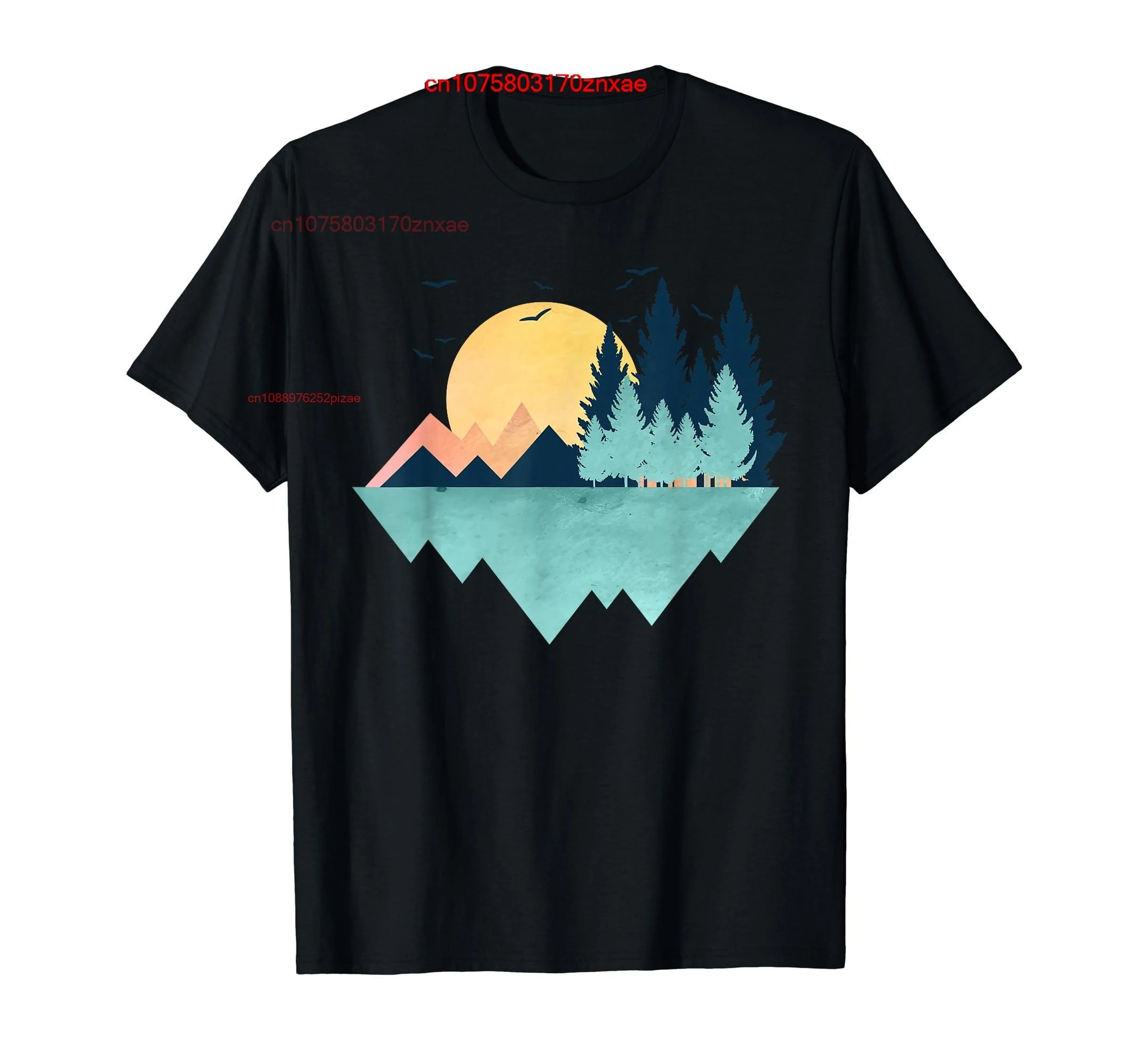 

100% Cotton Funny Geometric Mountain Abstract Geometry Outdoor Gifts T-Shirt MEN WOMEN UNISEX T Shirts Size S-6XL
