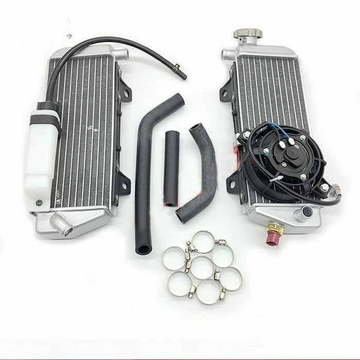 For Huayang K6-R off-road motorcycle radiator assembly and water pipe with overflow bottle left and right water tank assembly