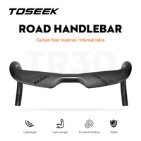 TOSEEK TR30 manillar de bicicleta de carretera de carbono 380/400/420/440mm UD Matt enrutamiento interno manillar de bicicleta de carretera piezas de bicicleta