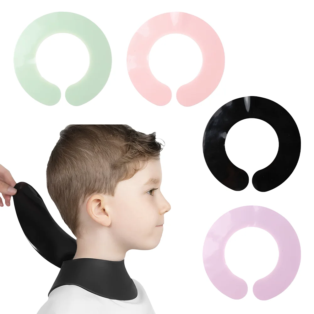 Silicone Hair Cutting Collar, Waterproof Adjustable Barber Neck Duster for Adults Kids Family Home Salon