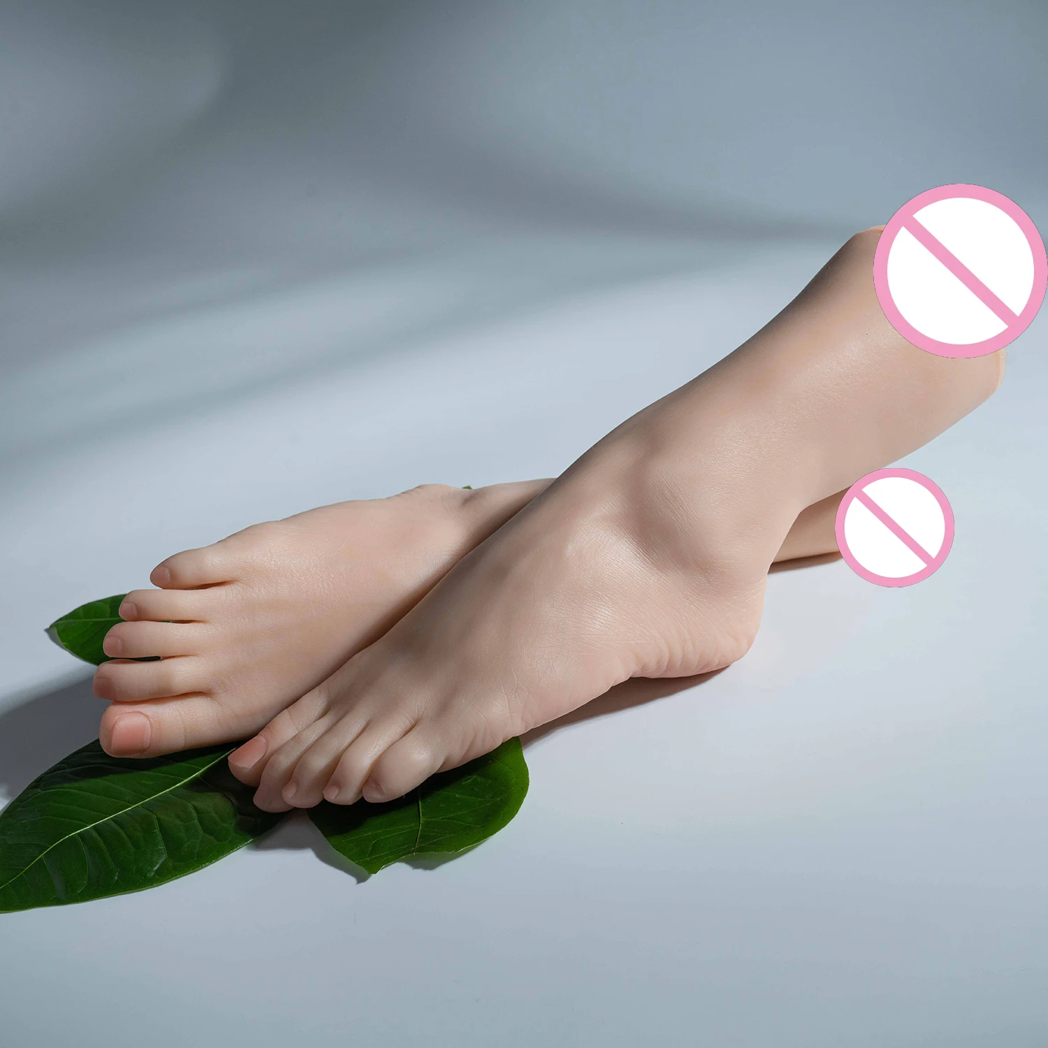 

Lifelike Female Silicone Foot Model Fake Mannequin Women Foot Fetish For Footjob Shoes Socks Display Props Toes Bone TGM2