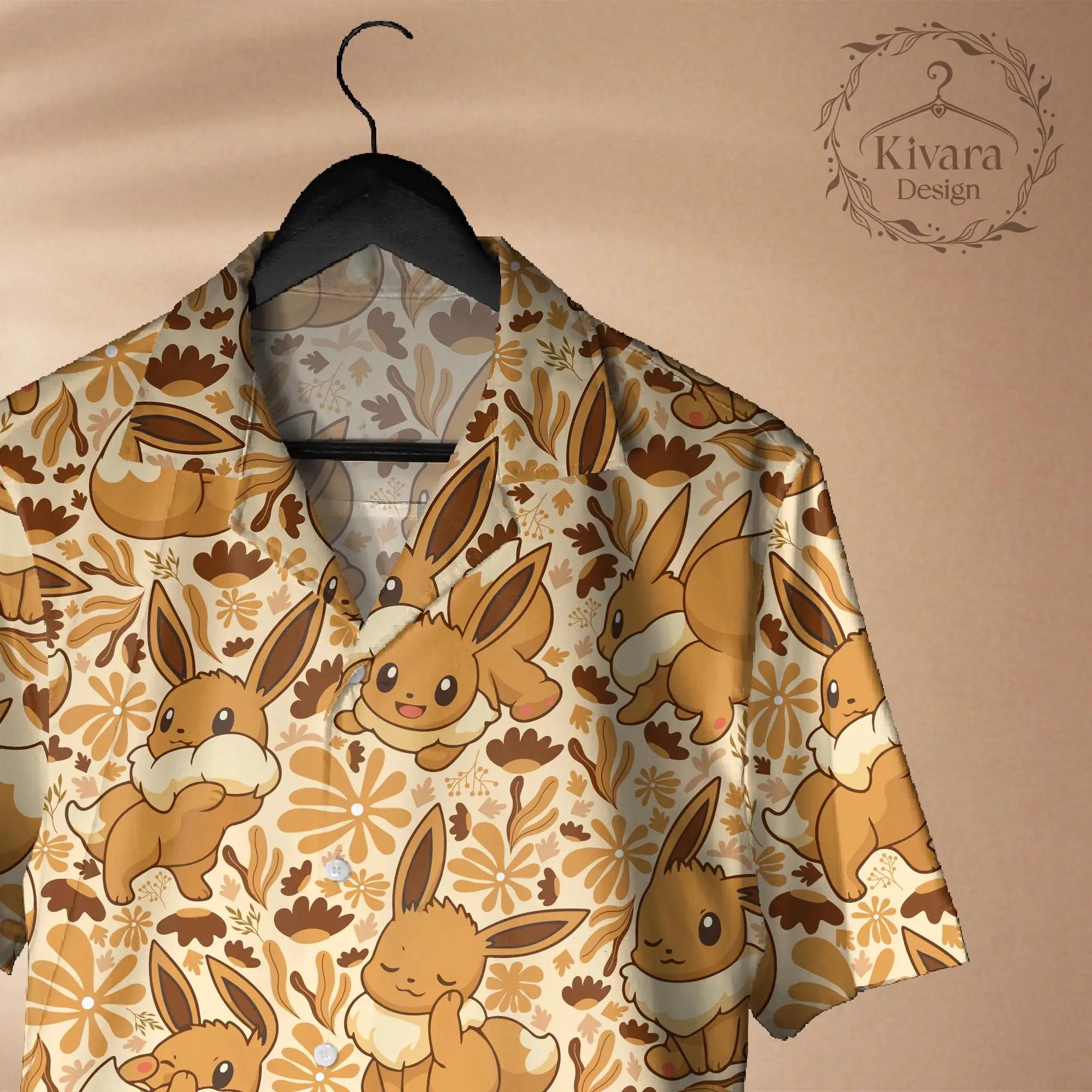 Eevee Hawaiian Shirt Pokémon Anime Grafik-T-Shirt Sommer Sport Freizeit Herren-T-Shirt Kinderbekleidung T-Shirt Y2k Frau ﻿ – Detail 5