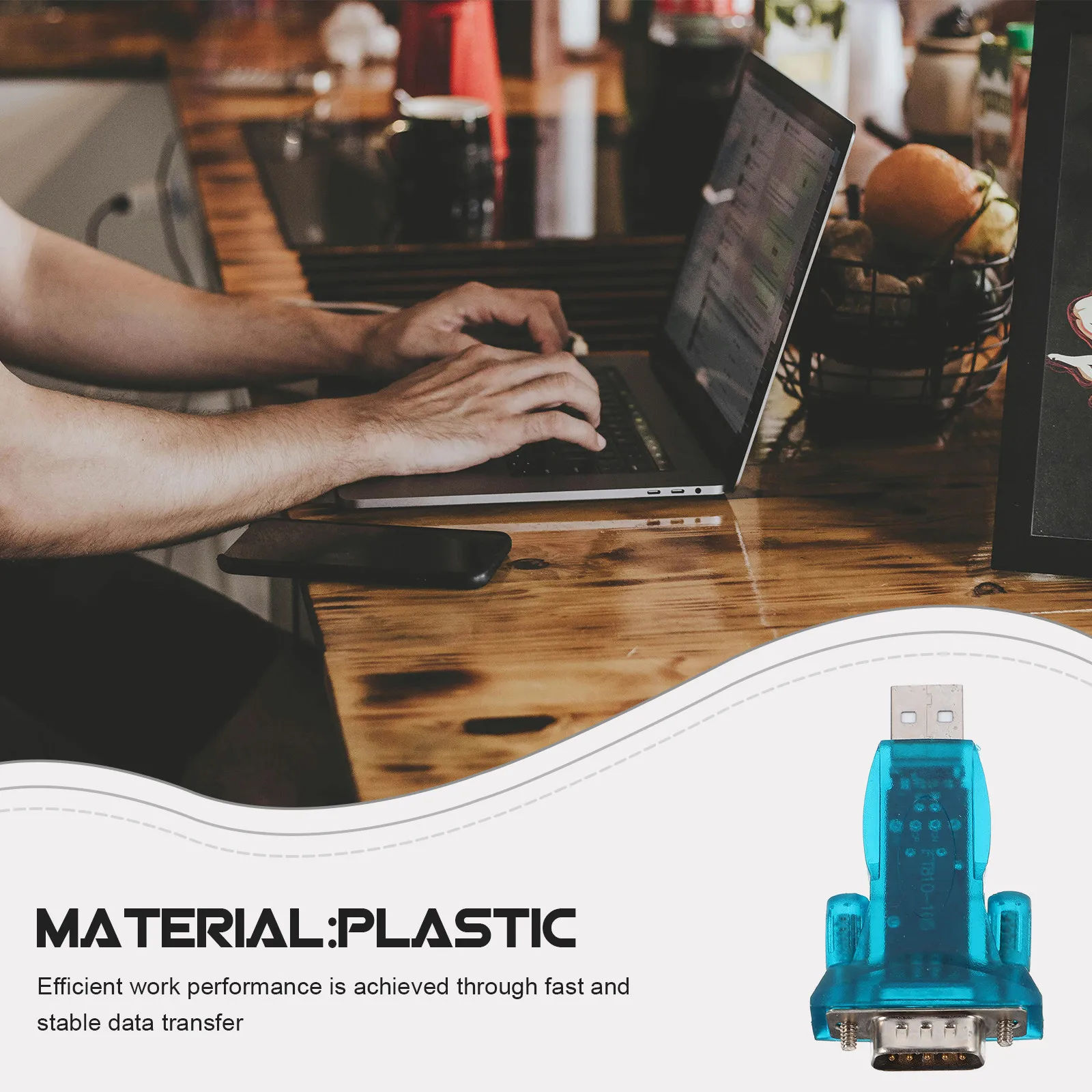 USB to Serial Converter Cable Plug-and-Play Design Efficient Work Performance Wide Compatibility for Laptops Printers