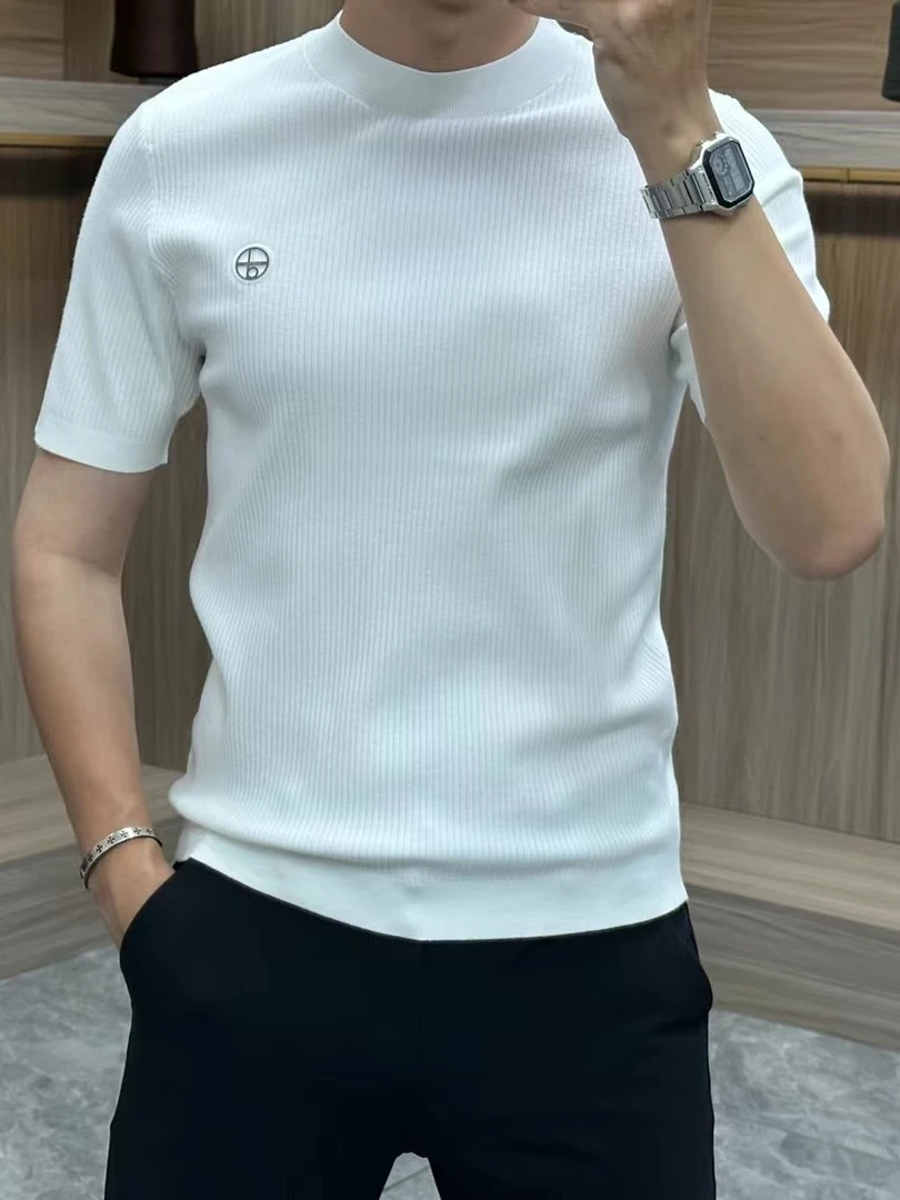 

Autumn Winter New Sle Men's Pure Color ort Sve Knitwear Woolen Base irt Trendy Youthful round Ne Pullover