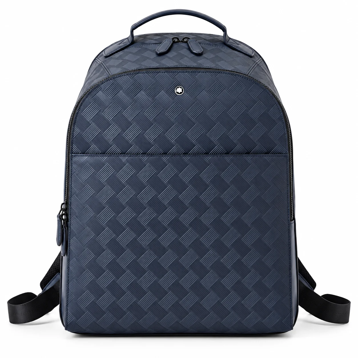 Mens Backpacks High Quality Genuine Leather Designer Knitted Pattern Computer Pack Business Casual Work Daily Outdoor Bag