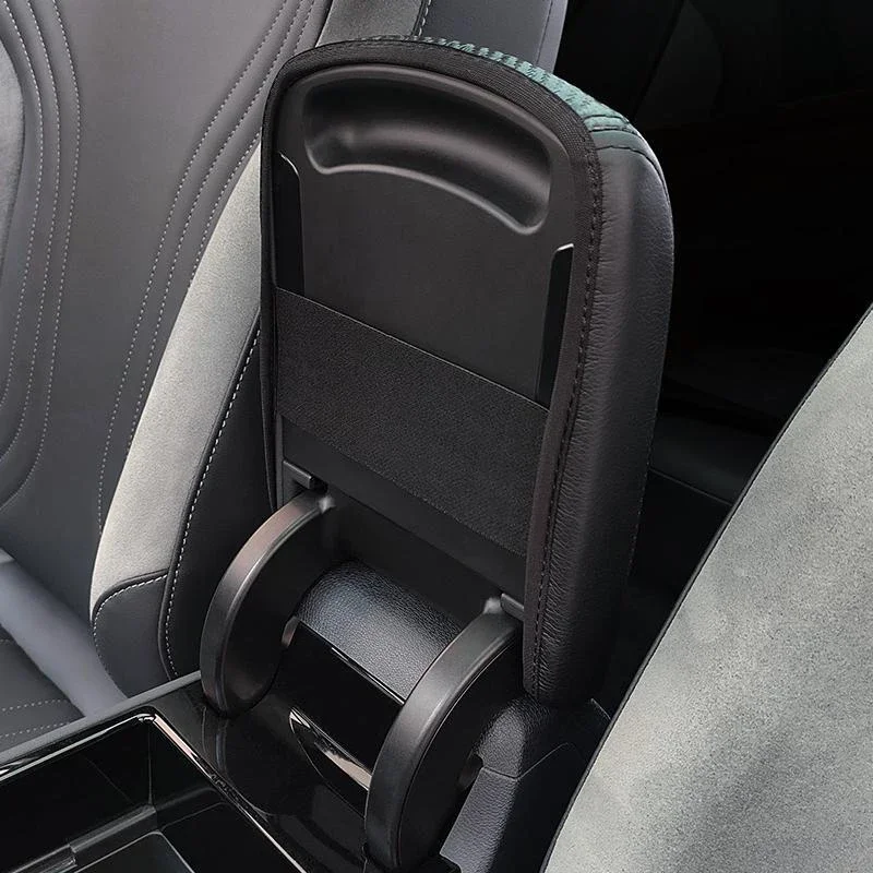 ل Volkswagen VW ID.4 Crozz ID.4X ID 4 Crozz 2023 2022 2021 مسند ذراع السيارة غطاء وحدة التحكم وسادة دعم صندوق علوي ماتي حصيرة #4