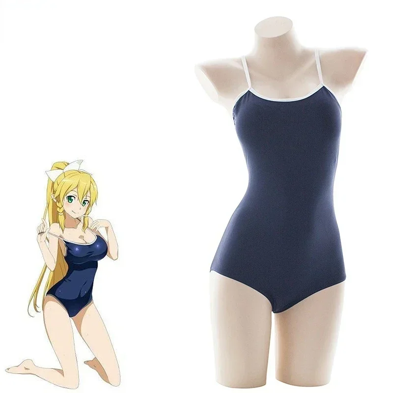 Anime giapponese Sword Art Online Kirigaya Suguha ALfheim Costume da bagno Beach Student body costumi da bagno uniforme Cosplay